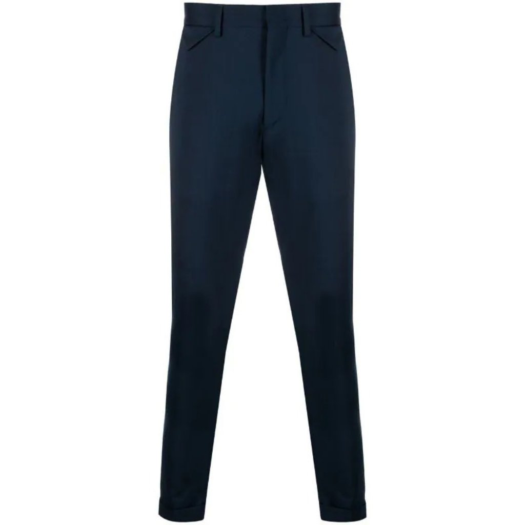 Low Brand Cropped Virgin Wool Navy Trousers 33 Low Brand Cropped Virgin Wool Navy Trousers 33